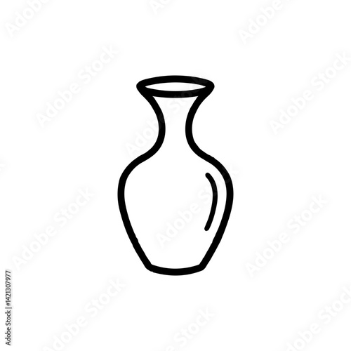 vase  vector logo illustration. black and white icon silhouette