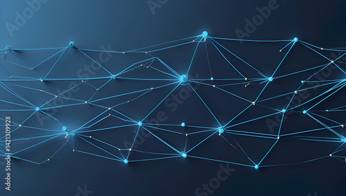 network lines and nodes digital art