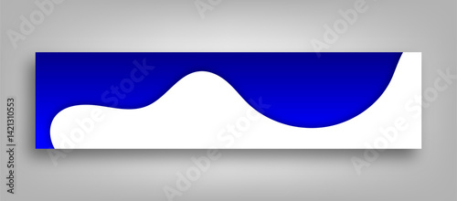 blue and white abstract background linkedin banner template