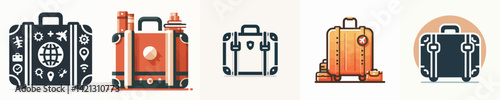 collection of vector suitcase images