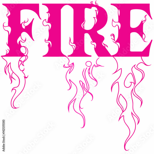 Bold 'FIRE' word art with flaming fonts, smoke trails, and intense heat effects—perfect for dynamic, dramatic, or themed graphic design projects.