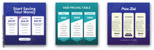Subscription Plans Comparison: Basic, Standard, and Premium Packages