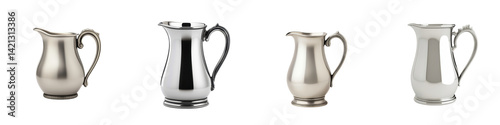 Antique pewter milk pitcher