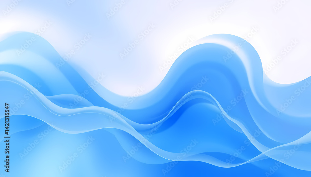 Fototapeta premium abstract blue and pastel wave background