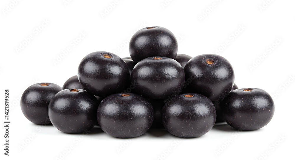 Fresh acai berries white background. Brazilian food Fresh acai berries white background. Brazilian food