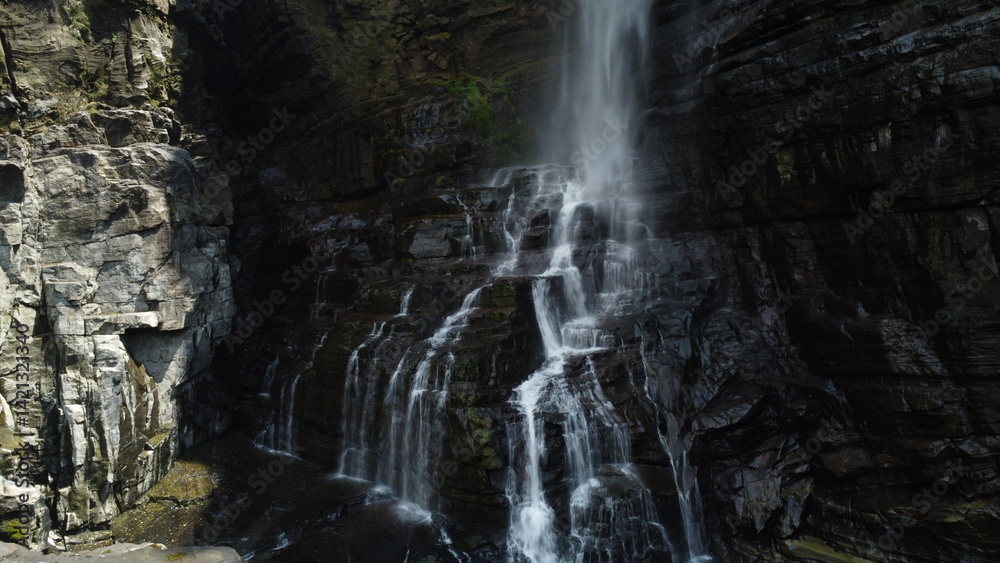 Fototapeta premium Waterfall in the nature drone photo