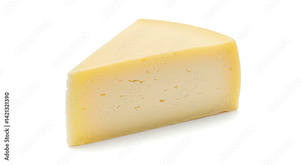Brazilian Minas Cheese white background. Brazilian food