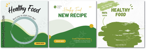 Invigorating healthy food posters for a vibrant lifestyle campaign