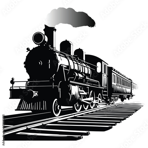 A tourist train vector on a white background
