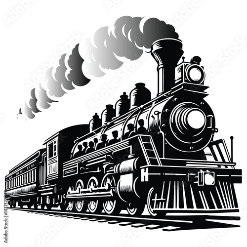 A tourist train vector on a white background