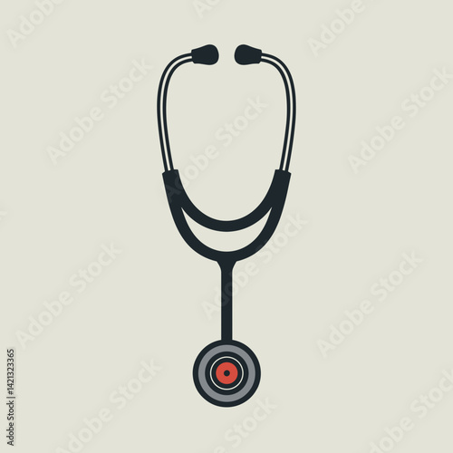 Stethoscope Illustration in Minimalist Style