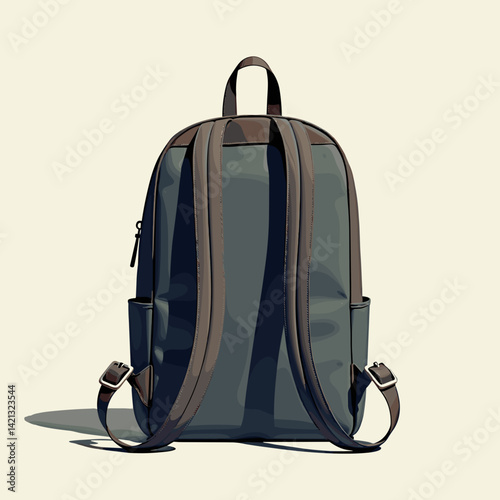 Stylized Backpack Against Light Background