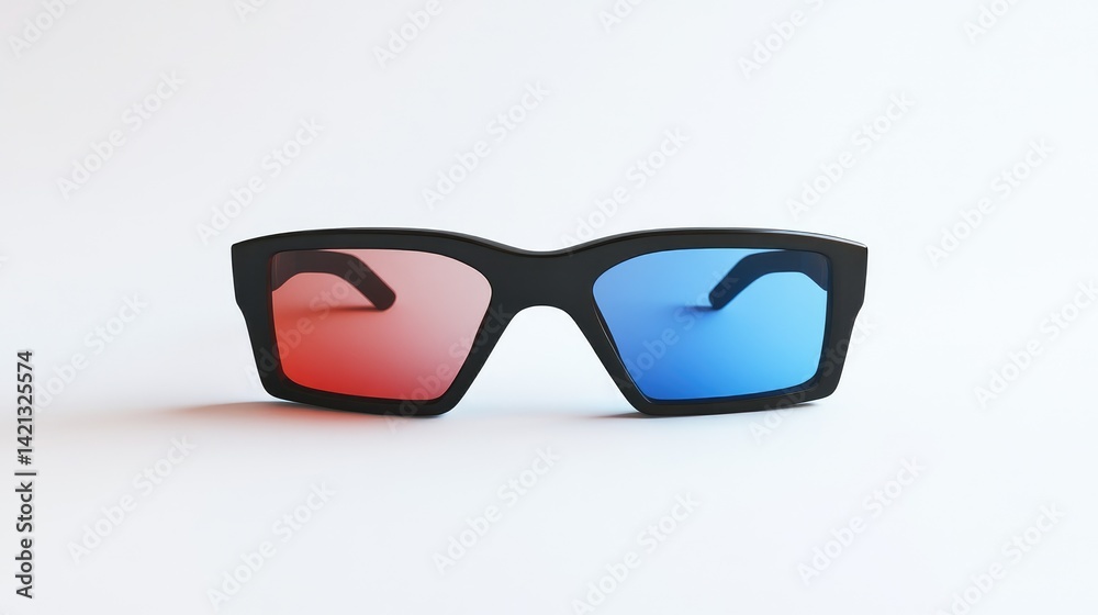 Fototapeta premium red glasses on white background