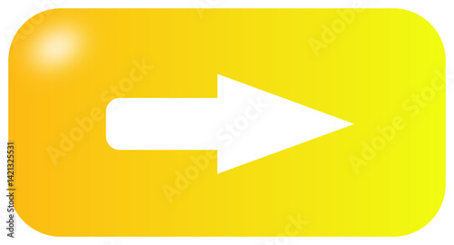 Free Download A vector illustration of a yellow right arrow button. - GFXLoad