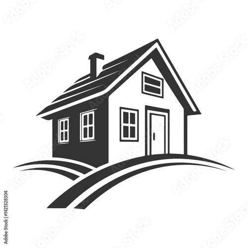 Real Estate house vector icon, home logo on white background