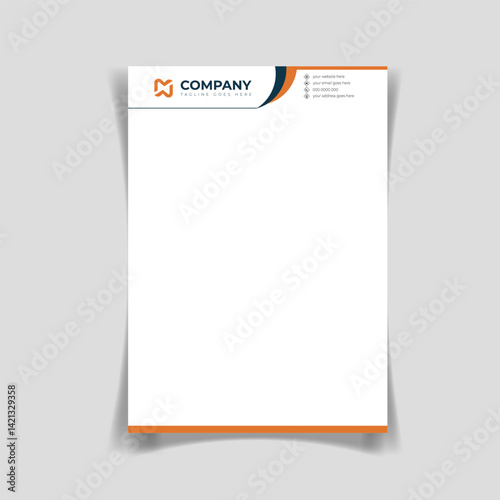 Modern Corporate Business Letterhead Template Design