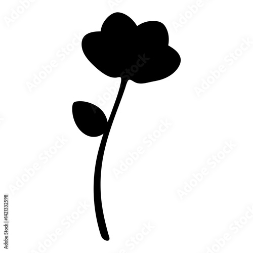 anemopsis yerba mansa flower minimalist silhouette vector - for nature graphic design projects anemopsis yerba mansa, plant flower modern artwork.
