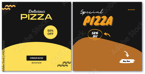 Eye-catching Pizza Deal Templates for Social Media Marketing Campaigns