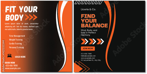 Fitness and Wellness Center Promotion Ad Design with Dynamic Elements