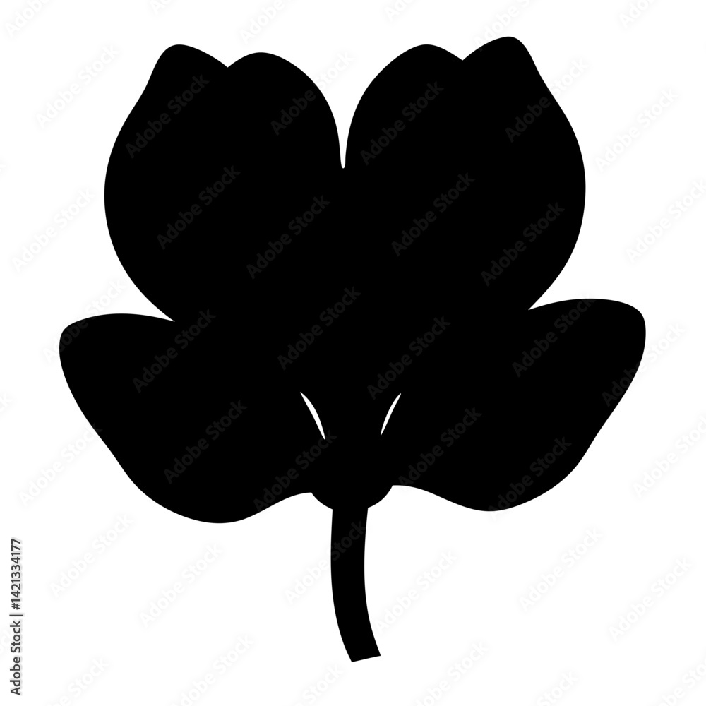 Fototapeta premium cyclamen flower minimalist silhouette vector - for nature graphic design projects cyclamen, plant flower modern artwork.