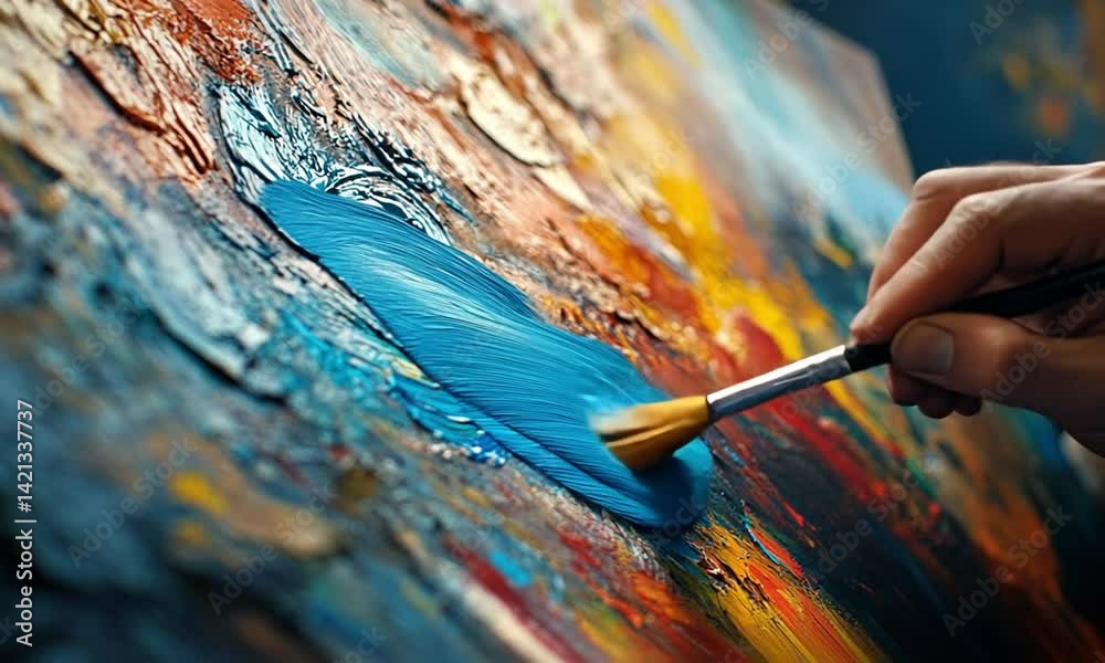 artist hand with brush