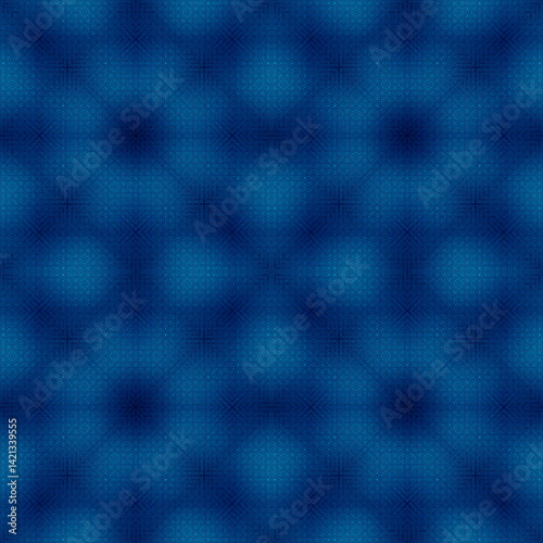 Abstract blue shape flowers geometric motif basic pattern continuous background. Oriental style damask floral tile modern lux fabric design textile swatch ladies dress, man shirt all over print block.