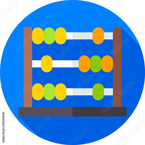 abacus illustration on a white background     