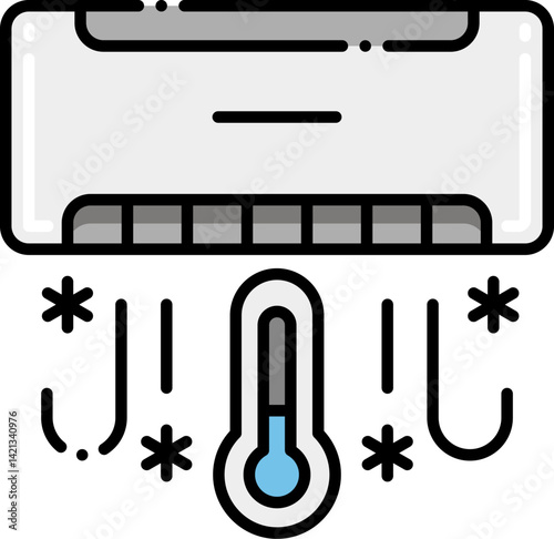 air cooler (1) illustration on a white background    