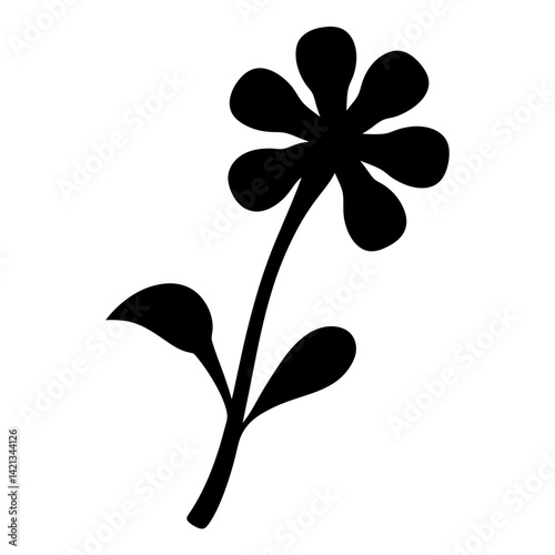 anemopsis yerba mansa flower minimalist silhouette vector - for nature graphic design projects anemopsis yerba mansa, plant flower modern artwork.