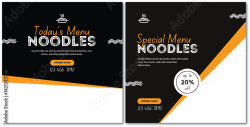 Eye-Catching Noodle Menu Templates for Social Media Promotion