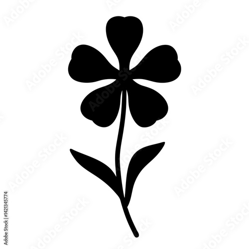 creeping phlox flower minimalist silhouette vector - for nature graphic design projects creeping phlox, plant flower modern artwork.