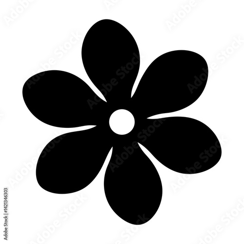 forget me not flower minimalist silhouette vector - for nature graphic design projects forget me not, plant flower modern artwork.