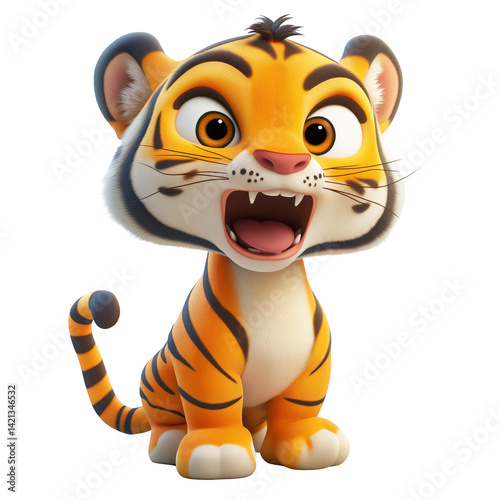cute cartoon tiger photo