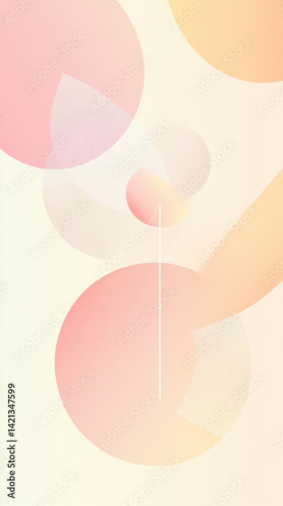 Fototapeta premium Abstract Geometric Shapes with Gradient Colors