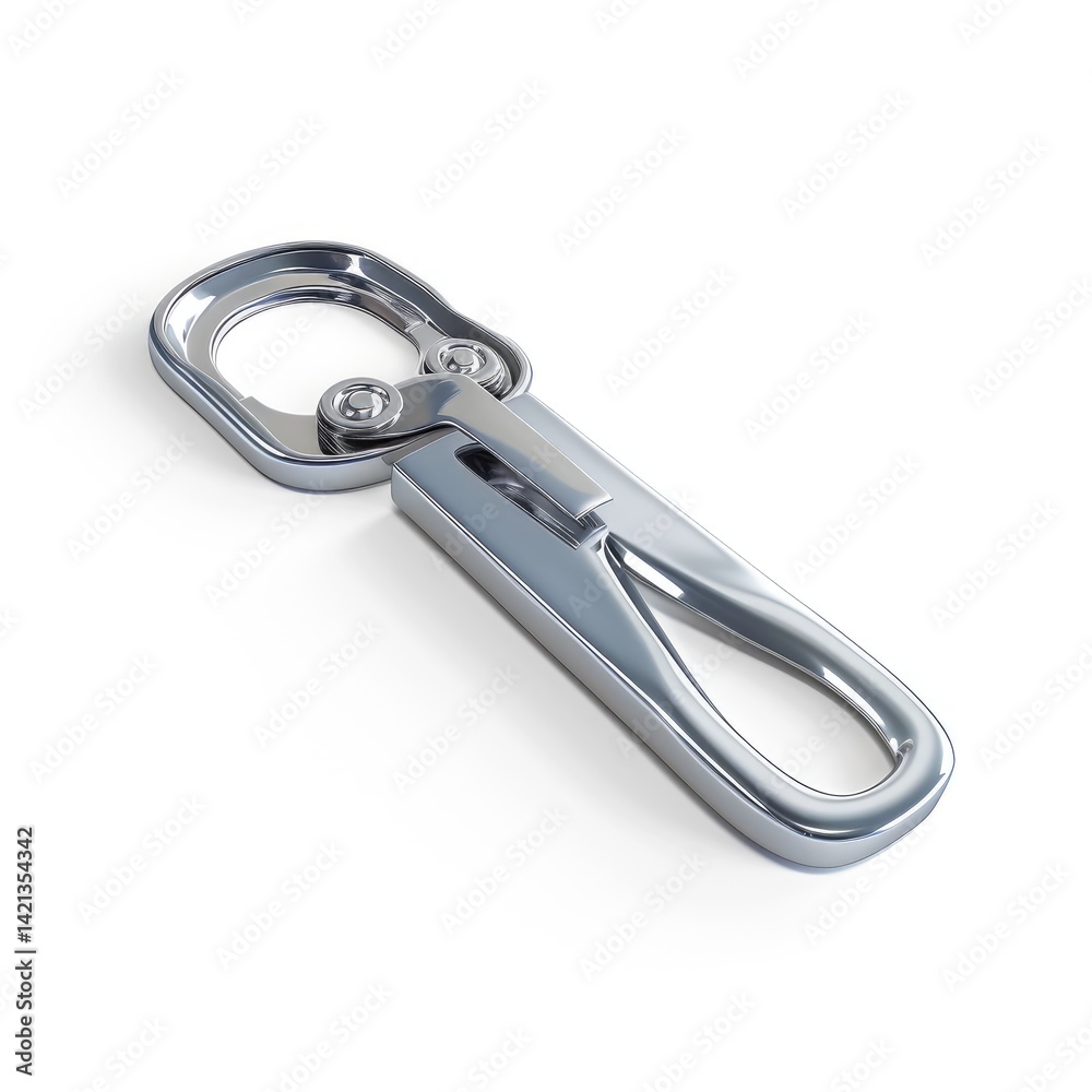 Metal attachment mechanism with a loop for securing items. Metal attachment mechanism with a loop for securing items.