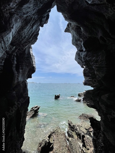 cave view and rocks,Koh sichang Thailand
