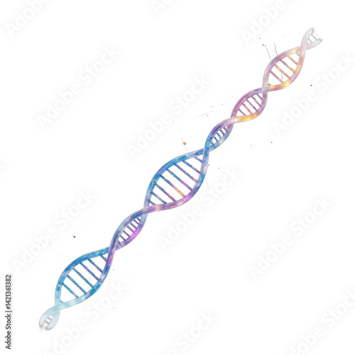 1. Floating DNA double helix with precise CRISPR cut marks segmented gene sequences and glowing nucleotide strands isolated on white background