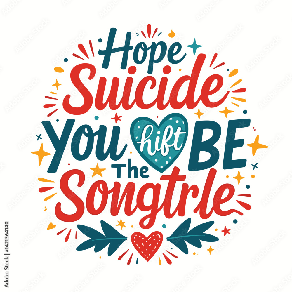 Obraz premium Suicide Awareness typography t-shirt design vector.
