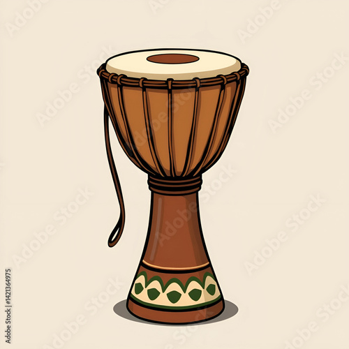 Illustration of a african djembe drum photo