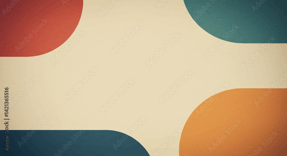 custom made wallpaper toronto digitalRetroinspired background with geometric shapes and a neutral palette