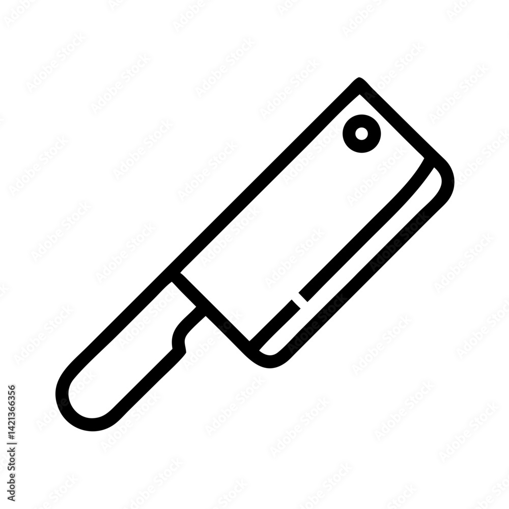 Butcher Knife Icon Representing Meat Cutting and Butchery Tool Butcher Knife Icon Representing Meat Cutting and Butchery Tool
