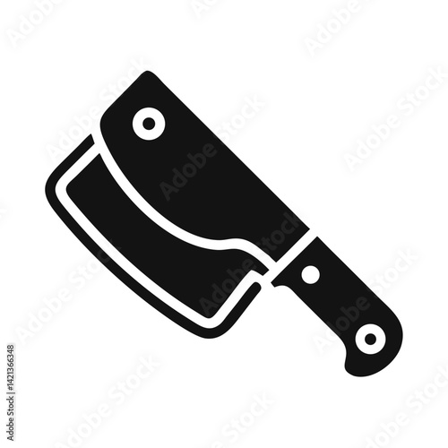 Butcher Knife Icon Representing Meat Cutting and Butchery Tool