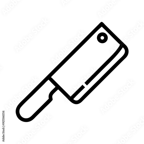 Butcher Knife Icon Representing Meat Cutting and Butchery Tool