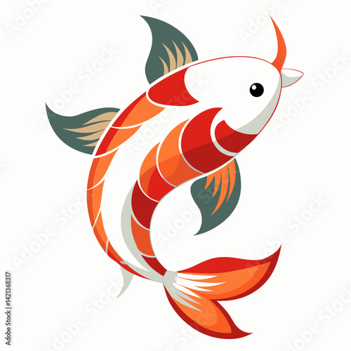 gold fish on white background