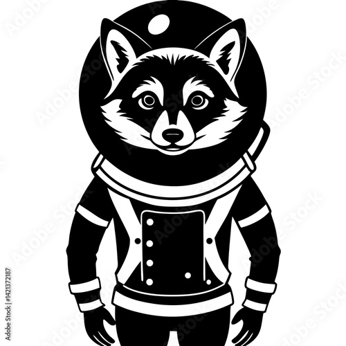 Vulpine Astronaut Vector Space Design