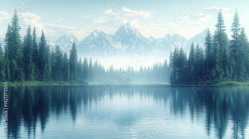 morning in the mountains