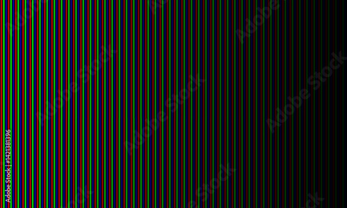 RGB pixel screen. LED display pattern with colored lines. Pixel grid for electronic screens, media panels, and modern display technology. Vector illustration.