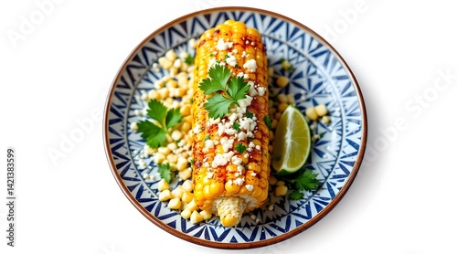 Elote Mexican Grilled Corn with Cotija Cheese and Chili Powder
