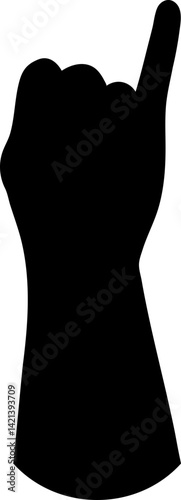 little finger hand gesture illustration silhouette