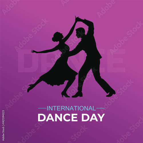 International dance day celebration on 29 april poster template
